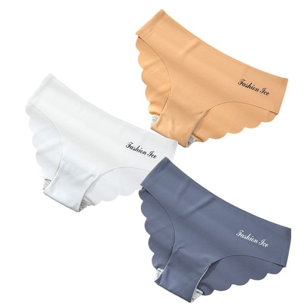 Panties For Women Seamless Panty Set Solid Invisible Underwear Sexy Low Waist Briefs Women's Underpants Lingerie Dropship 3 Pcs