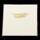 Arab Style Crystal Bead Pendant Necklace For Women Dainty Wedding Jewelry Stainless Steel Rose Gold 3 Dot On Oval Necklace Colar