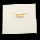 Arab Style Crystal Bead Pendant Necklace For Women Dainty Wedding Jewelry Stainless Steel Rose Gold 3 Dot On Oval Necklace Colar