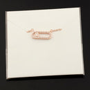 Arab Style Crystal Bead Pendant Necklace For Women Dainty Wedding Jewelry Stainless Steel Rose Gold 3 Dot On Oval Necklace Colar