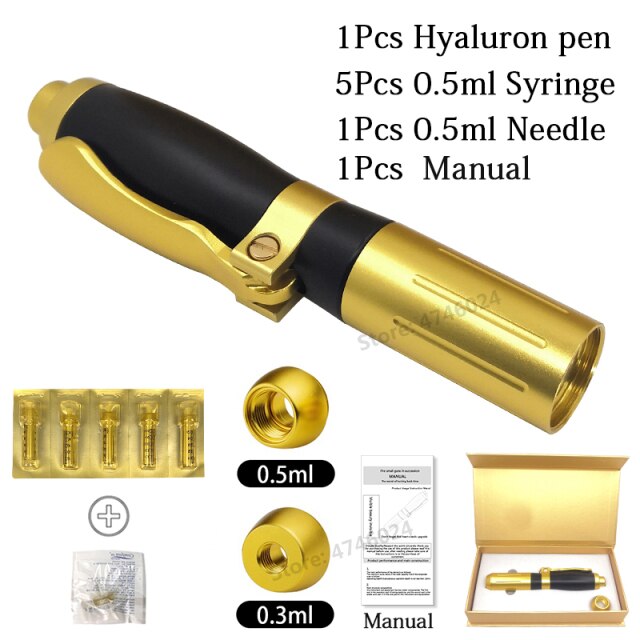 2 in 1 lips injection 0.3ml&0.5ml hyaluron pen mesoterapia jnjector gun for wrinkle removal anti aging lip filler hyaluron acid