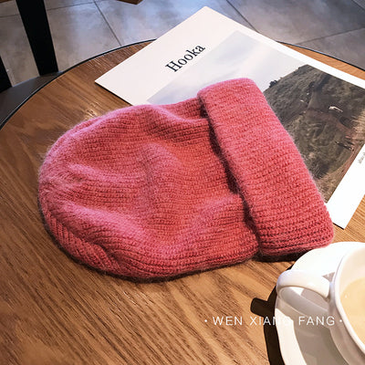 VISROVER  9 colorways new Autumn winter solid color real cashmere beanies for woman cashmere unisex Warm knitted hat wholesales