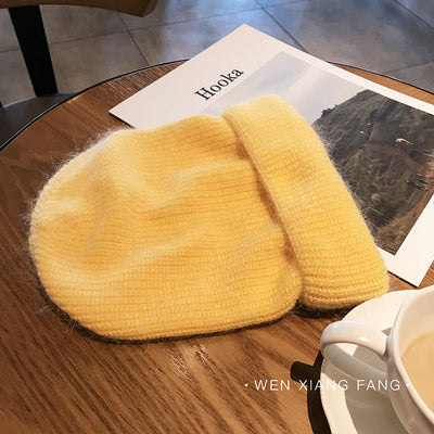 VISROVER  9 colorways new Autumn winter solid color real cashmere beanies for woman cashmere unisex Warm knitted hat wholesales