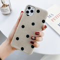 Cloth Texture POlka Dot Phone Case For iPhone 11 Pro Max 6 6s 7 8 Plus X XS XR Xs Max