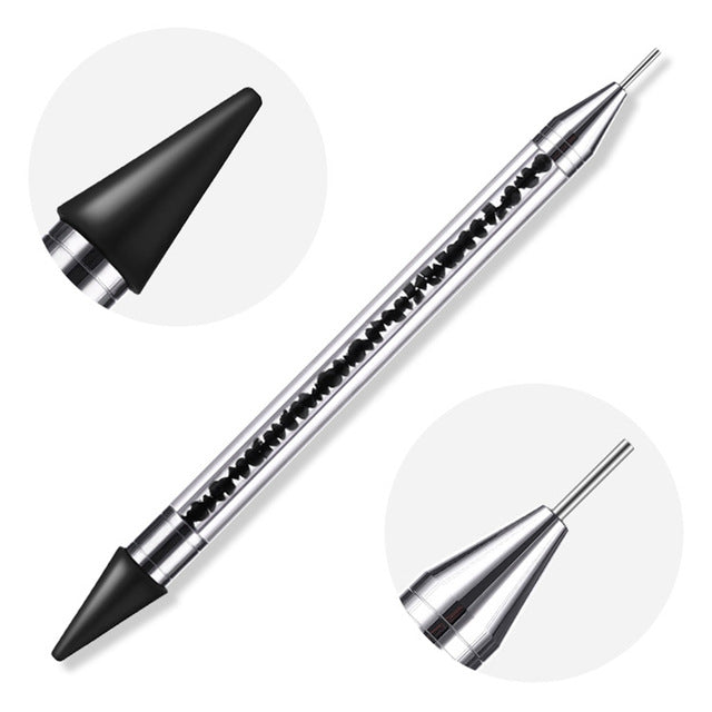 HOMFUN DIY Diamond Painting Pen Tool Accessories Rhinestones Pictures Double Head Diamond Embroidery Point Drill Pen Gift