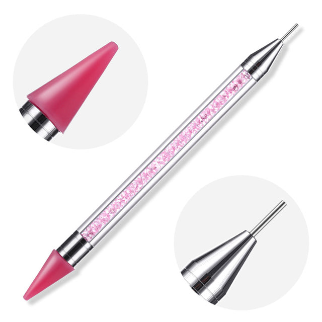 HOMFUN DIY Diamond Painting Pen Tool Accessories Rhinestones Pictures Double Head Diamond Embroidery Point Drill Pen Gift