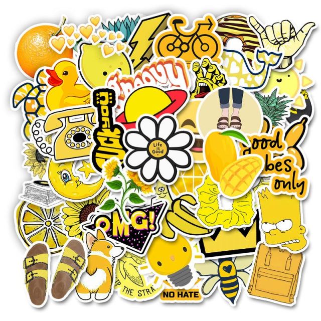 50PCS Cool Summer Vsco Stickers Pack Pink Girl Anime Stiker For Children On The Laptop Fridge Phone Skateboard Suitcase Sticker