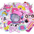 50PCS Cool Summer Vsco Stickers Pack Pink Girl Anime Stiker For Children On The Laptop Fridge Phone Skateboard Suitcase Sticker