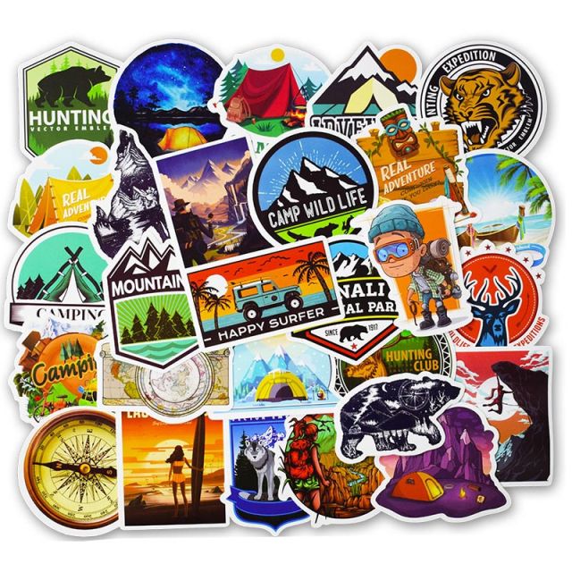 50PCS Cool Summer Vsco Stickers Pack Pink Girl Anime Stiker For Children On The Laptop Fridge Phone Skateboard Suitcase Sticker