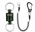 Piscifun Magnetic Net Release Fly Fishing Aluminum Strong Train Net Holder 7.7LB Lanyard Cable Pull 3.5KG Green/Silver/Black