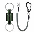 Piscifun Magnetic Net Release Fly Fishing Aluminum Strong Train Net Holder 7.7LB Lanyard Cable Pull 3.5KG Green/Silver/Black