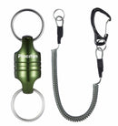 Piscifun Magnetic Net Release Fly Fishing Aluminum Strong Train Net Holder 7.7LB Lanyard Cable Pull 3.5KG Green/Silver/Black