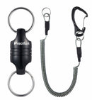 Piscifun Magnetic Net Release Fly Fishing Aluminum Strong Train Net Holder 7.7LB Lanyard Cable Pull 3.5KG Green/Silver/Black