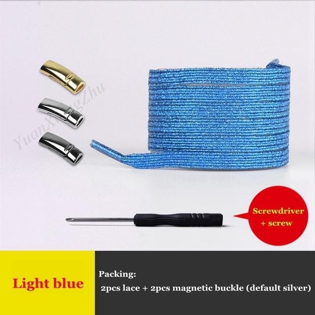 New Magnetic Shoelaces Elastic No Tie Shoe laces Flat Locking Shoelace Kids Adult Sneakers Lazy Laces One Size Fits All Shoes