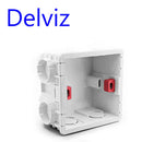 Delviz Wall Switch BOX Wall Socket Cassette,86mm Plastic Materials,For Standard Wall Light Switch EU Standard Internal Mount Box