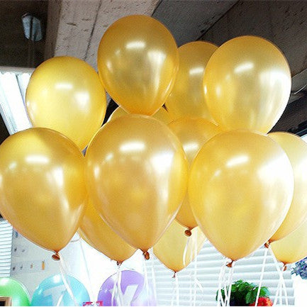 Gold Black Silver Latex Helium Balloons