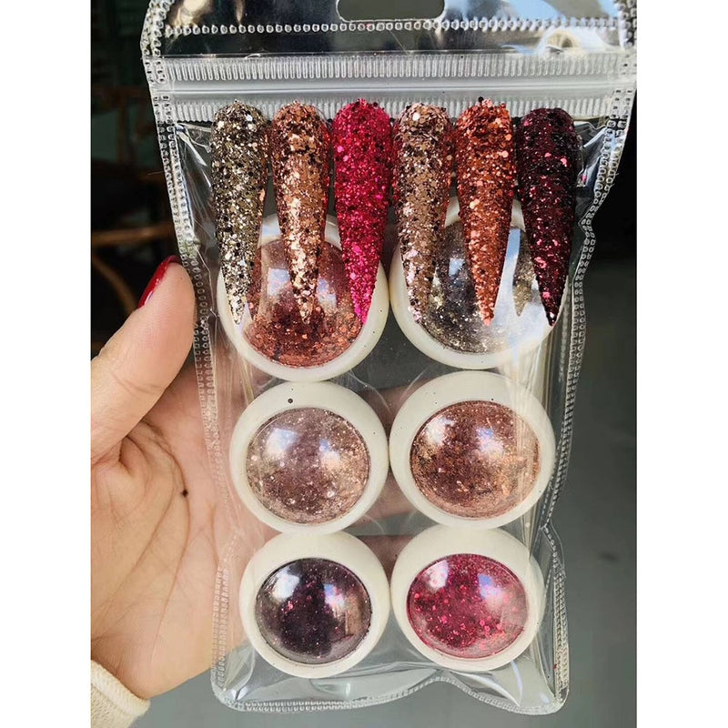 3D Glitter Nail Flakes  Sparkly Powder Dust