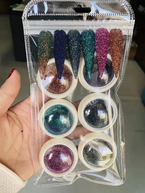 3D Glitter Nail Flakes  Sparkly Powder Dust