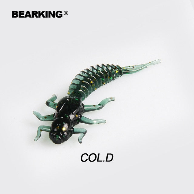 BEARKING new Larva Soft Lures 50mm 60mm Fishing Artificial Lures Silicone Bass Pike Minnow Swimbait Jigging Plastic Baits Worm