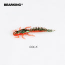 BEARKING new Larva Soft Lures 50mm 60mm Fishing Artificial Lures Silicone Bass Pike Minnow Swimbait Jigging Plastic Baits Worm