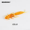 BEARKING new Larva Soft Lures 50mm 60mm Fishing Artificial Lures Silicone Bass Pike Minnow Swimbait Jigging Plastic Baits Worm