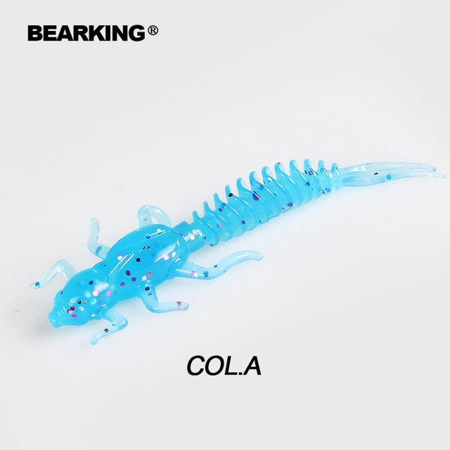 BEARKING new Larva Soft Lures 50mm 60mm Fishing Artificial Lures Silicone Bass Pike Minnow Swimbait Jigging Plastic Baits Worm