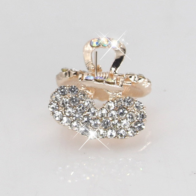 AINAMEISI New 7 Style Metal Crab Claw Clip For Women Girls Charm Barrette Full Rhinestone Wedding Hair Accessories Jewelry Gift