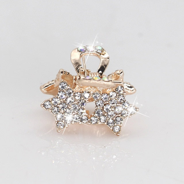 AINAMEISI New 7 Style Metal Crab Claw Clip For Women Girls Charm Barrette Full Rhinestone Wedding Hair Accessories Jewelry Gift