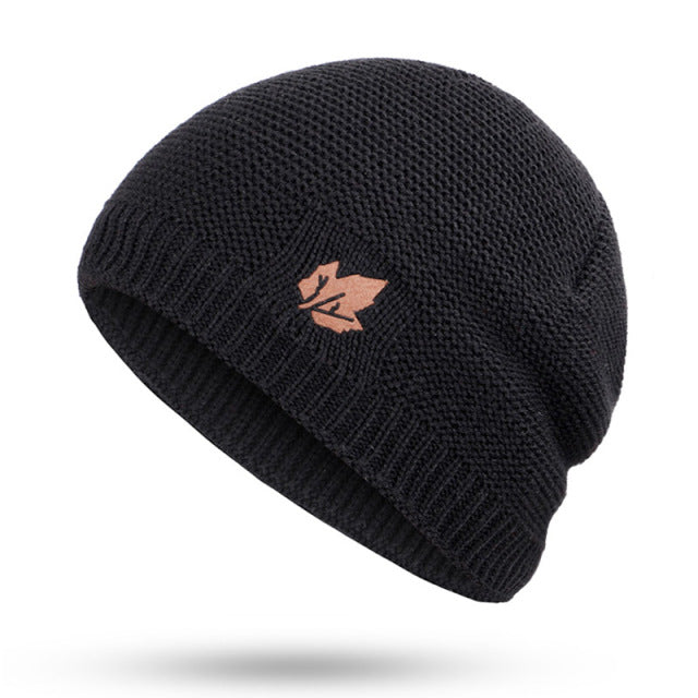 New winter knit hats men's and women's outdoor warm thickening plus velvet loose winter caps Skullies brand winter ski male bone