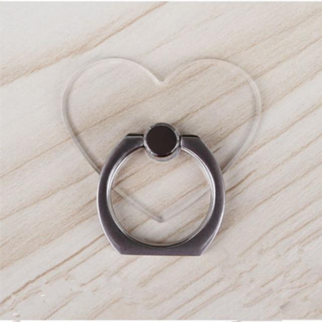 Universal Stent Mobile Phone Holder Stand Finger Ring Magnetic For cute Cell Smart Phone Transparent holder for iphone XS MAX 7