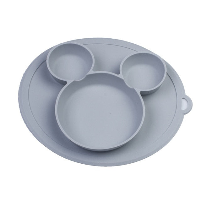 Kids Bowl Plates baby feeding silicone plate children's integrated baby silica gel dishes