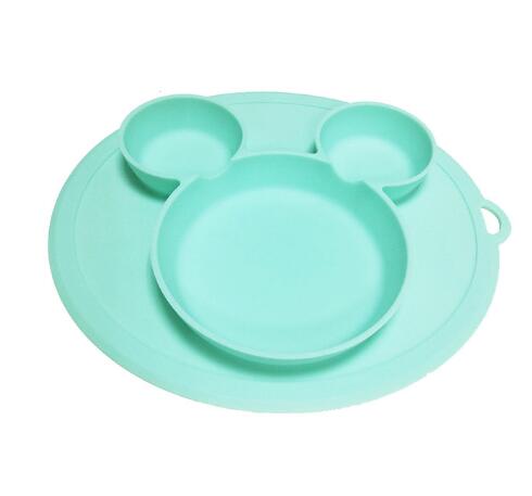 Kids Bowl Plates baby feeding silicone plate children's integrated baby silica gel dishes
