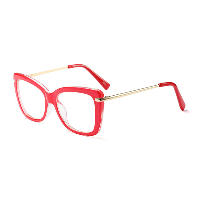 Women Metal Legs Designer Optical Eyeglasses Prescription Acetate Rim Spectacles for Women Eyewear Glasses Frame Fashion Styles