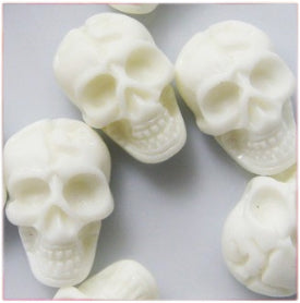 20 Pcs Nail Art 3D Skull Bone Design Resin Beads Nail Tips DIY Gel Nail Art Tips Decoration