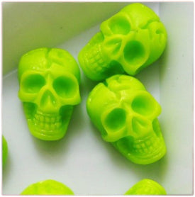 20 Pcs Nail Art 3D Skull Bone Design Resin Beads Nail Tips DIY Gel Nail Art Tips Decoration