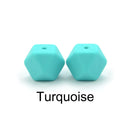 LOFCA10pcs 14mm Mini Hexagon silicone beads Baby Teether BPA Free DIY Necklace Pacifier Chain Baby Teething Care Infant