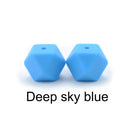 LOFCA10pcs 14mm Mini Hexagon silicone beads Baby Teether BPA Free DIY Necklace Pacifier Chain Baby Teething Care Infant