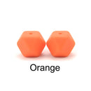 LOFCA10pcs 14mm Mini Hexagon silicone beads Baby Teether BPA Free DIY Necklace Pacifier Chain Baby Teething Care Infant