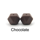 LOFCA10pcs 14mm Mini Hexagon silicone beads Baby Teether BPA Free DIY Necklace Pacifier Chain Baby Teething Care Infant