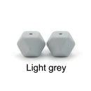 LOFCA10pcs 14mm Mini Hexagon silicone beads Baby Teether BPA Free DIY Necklace Pacifier Chain Baby Teething Care Infant