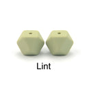 LOFCA10pcs 14mm Mini Hexagon silicone beads Baby Teether BPA Free DIY Necklace Pacifier Chain Baby Teething Care Infant