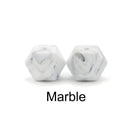 LOFCA10pcs 14mm Mini Hexagon silicone beads Baby Teether BPA Free DIY Necklace Pacifier Chain Baby Teething Care Infant