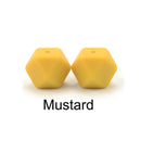 LOFCA10pcs 14mm Mini Hexagon silicone beads Baby Teether BPA Free DIY Necklace Pacifier Chain Baby Teething Care Infant