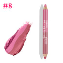 Double Color Waterproof Matte Glitter Lip Liner /Lipstick