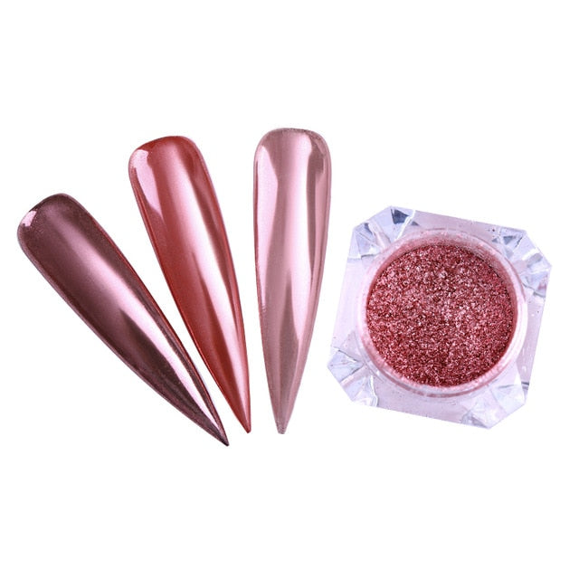 Nail Mirror Glitter Metallic Nail Dust Powder