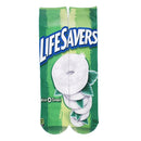 Cotton Socks Art 3D Printing Potato Chips Chocolate Fruit Candy Print Socks Men And Women Harajuku Unisex Funny Socks