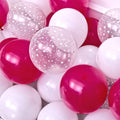 Clear / Pink Confetti Balloon set