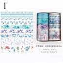 10Pcs/Set Cute Plant Leaves Washi Tape Kawaii Flower Masking Tape Whale Decorative Tape For Sticker Scrapbooking DIY Photo Album
