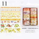 10Pcs/Set Cute Plant Leaves Washi Tape Kawaii Flower Masking Tape Whale Decorative Tape For Sticker Scrapbooking DIY Photo Album