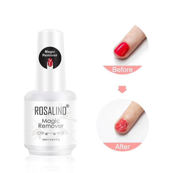 ROSALIND Magic Remover Gel Nail Polish Remover Within 2-3 MINS Peel off  Varnishes Base Top Coat Without Soak off Water Gellak
